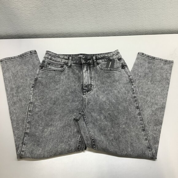 NEW REBECCA MINKOFF Women's Jeans Lucy Straight Leg Acid Wash Size 28 Grey - Picture 1 of 1